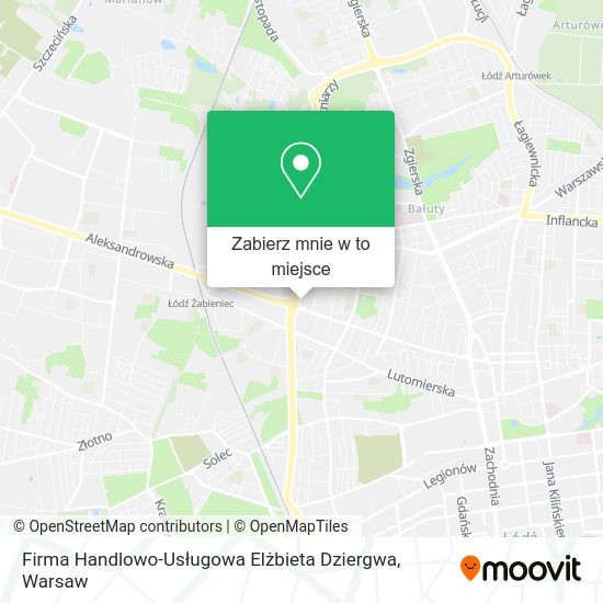 Mapa Firma Handlowo-Usługowa Elżbieta Dziergwa