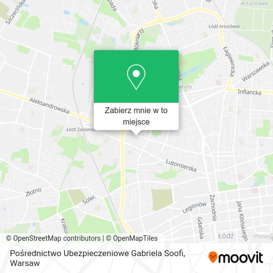 Mapa Pośrednictwo Ubezpieczeniowe Gabriela Soofi