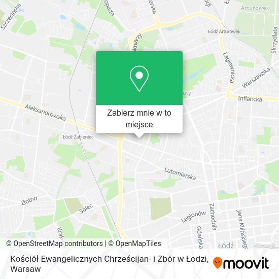 Mapa Kościół Ewangelicznych Chrześcijan- i Zbór w Łodzi