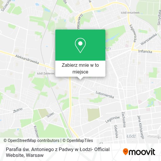 Mapa Parafia św. Antoniego z Padwy w Łodzi- Official Website