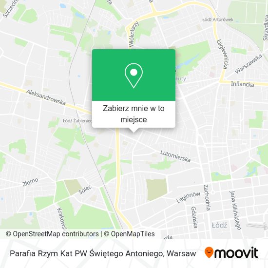 Mapa Parafia Rzym Kat PW Świętego Antoniego