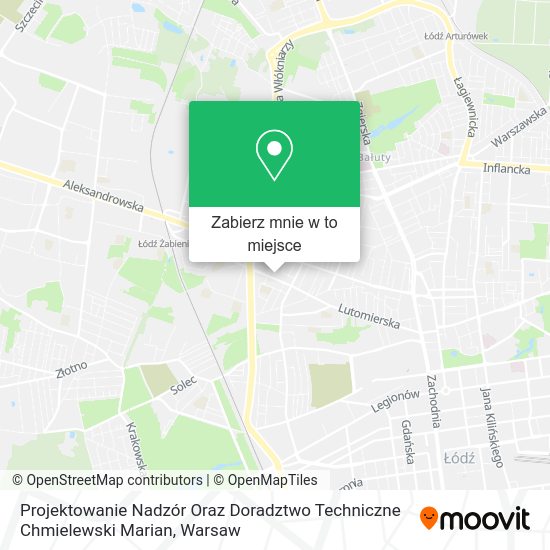 Mapa Projektowanie Nadzór Oraz Doradztwo Techniczne Chmielewski Marian