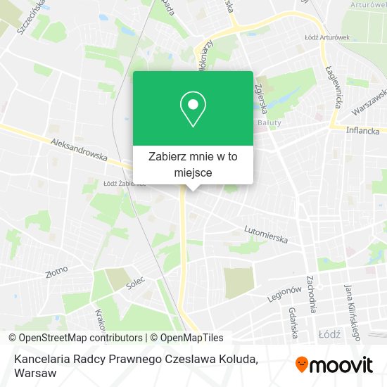 Mapa Kancelaria Radcy Prawnego Czeslawa Koluda