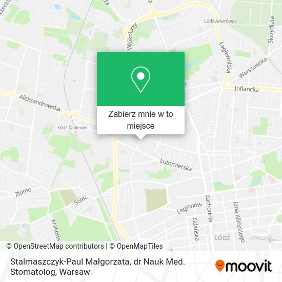 Mapa Stalmaszczyk-Paul Małgorzata, dr Nauk Med. Stomatolog