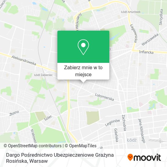 Mapa Dargo Pośrednictwo Ubezpieczeniowe Grażyna Rosińska