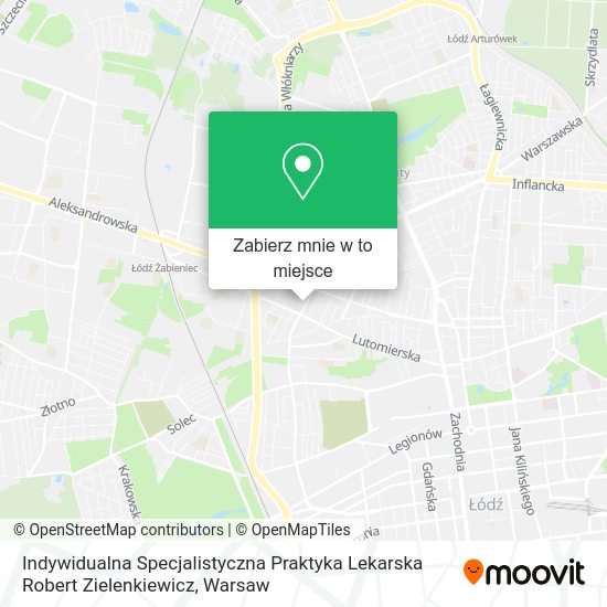 Mapa Indywidualna Specjalistyczna Praktyka Lekarska Robert Zielenkiewicz