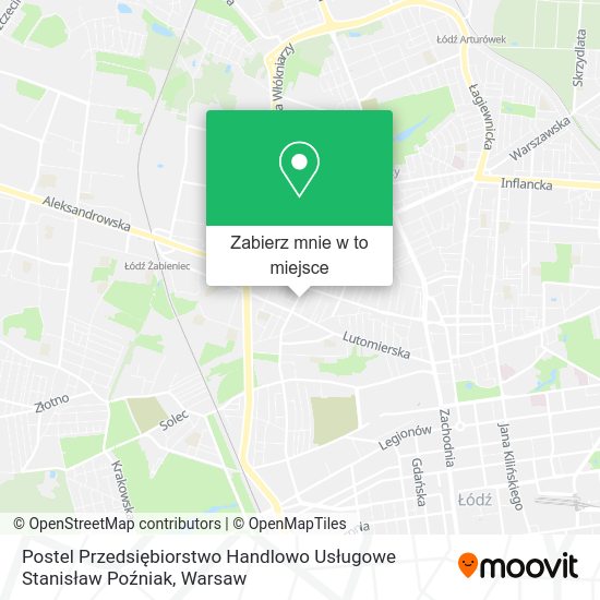 Mapa Postel Przedsiębiorstwo Handlowo Usługowe Stanisław Poźniak