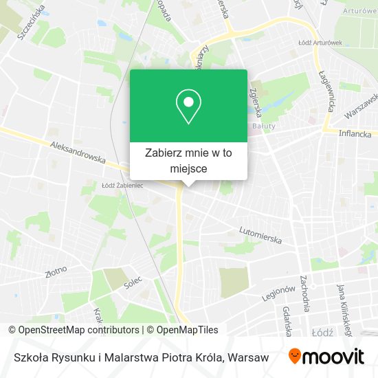 Mapa Szkoła Rysunku i Malarstwa Piotra Króla