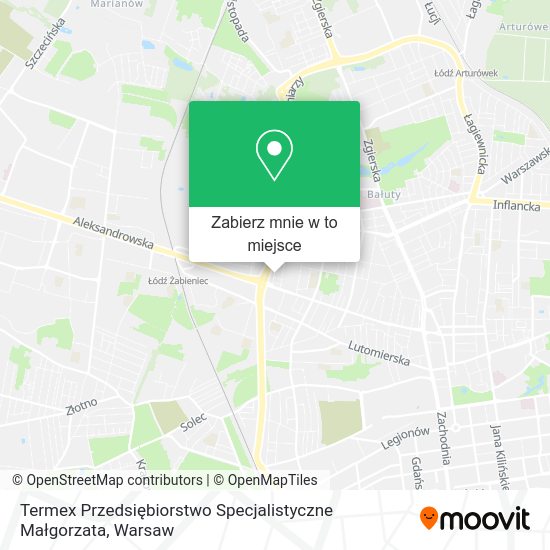 Mapa Termex Przedsiębiorstwo Specjalistyczne Małgorzata