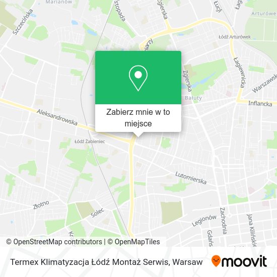 Mapa Termex Klimatyzacja Łódź Montaż Serwis