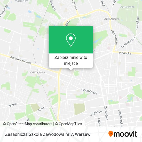 Mapa Zasadnicza Szkoła Zawodowa nr 7