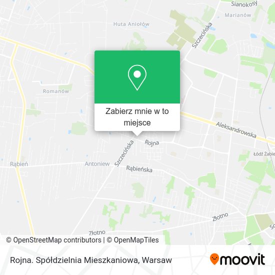 Mapa Rojna. Spółdzielnia Mieszkaniowa