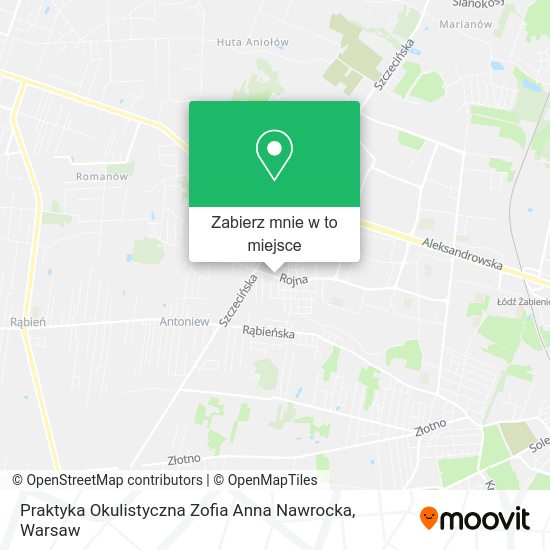 Mapa Praktyka Okulistyczna Zofia Anna Nawrocka