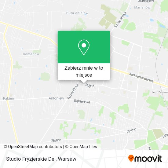 Mapa Studio Fryzjerskie Del