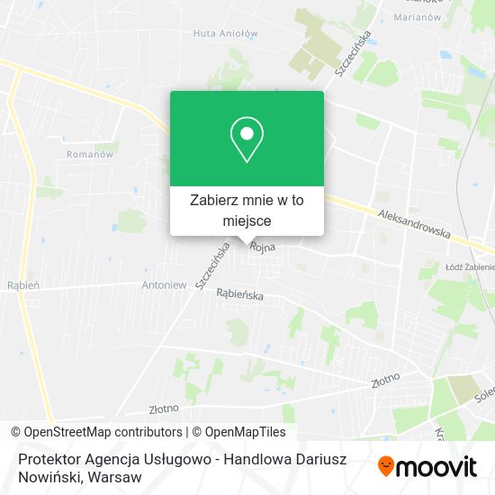 Mapa Protektor Agencja Usługowo - Handlowa Dariusz Nowiński
