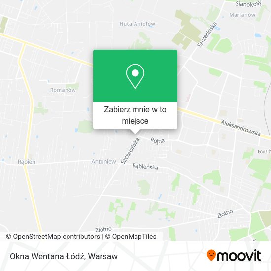 Mapa Okna Wentana Łódź