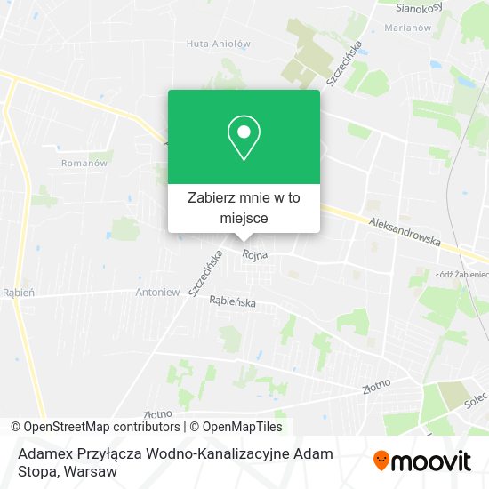 Mapa Adamex Przyłącza Wodno-Kanalizacyjne Adam Stopa