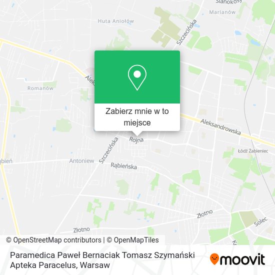 Mapa Paramedica Paweł Bernaciak Tomasz Szymański Apteka Paracelus