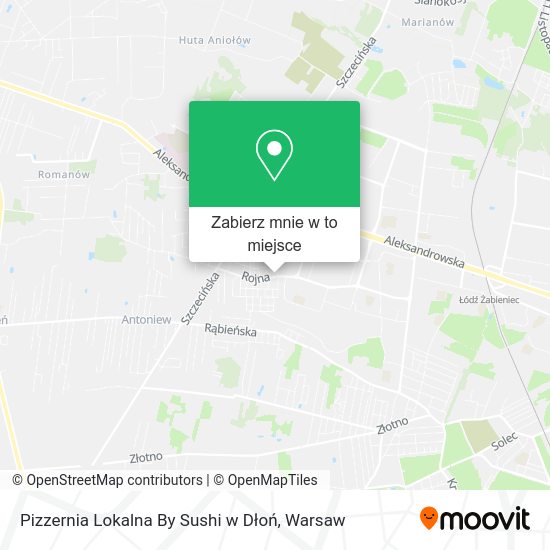 Mapa Pizzernia Lokalna By Sushi w Dłoń