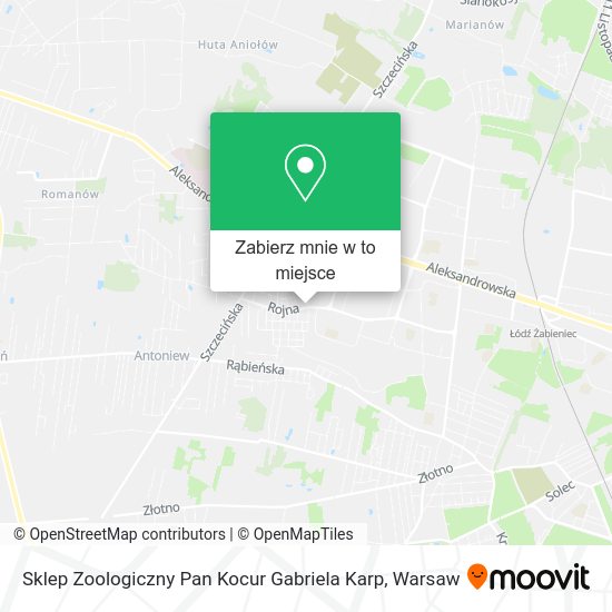 Mapa Sklep Zoologiczny Pan Kocur Gabriela Karp