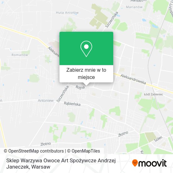 Mapa Sklep Warzywa Owoce Art Spożywcze Andrzej Janeczek