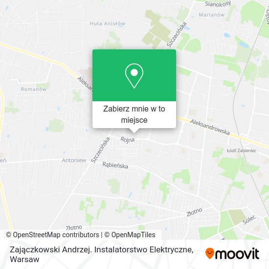 Mapa Zajączkowski Andrzej. Instalatorstwo Elektryczne