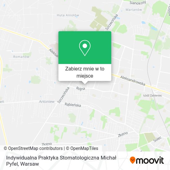 Mapa Indywidualna Praktyka Stomatologiczna Michał Pyfel