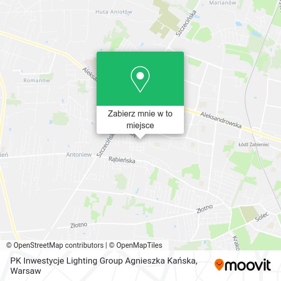 Mapa PK Inwestycje Lighting Group Agnieszka Kańska