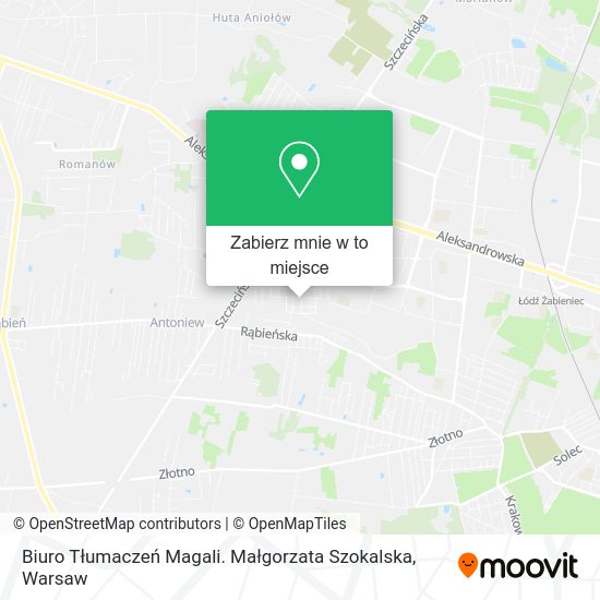 Mapa Biuro Tłumaczeń Magali. Małgorzata Szokalska