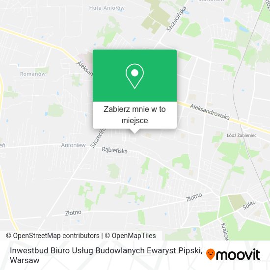 Mapa Inwestbud Biuro Usług Budowlanych Ewaryst Pipski