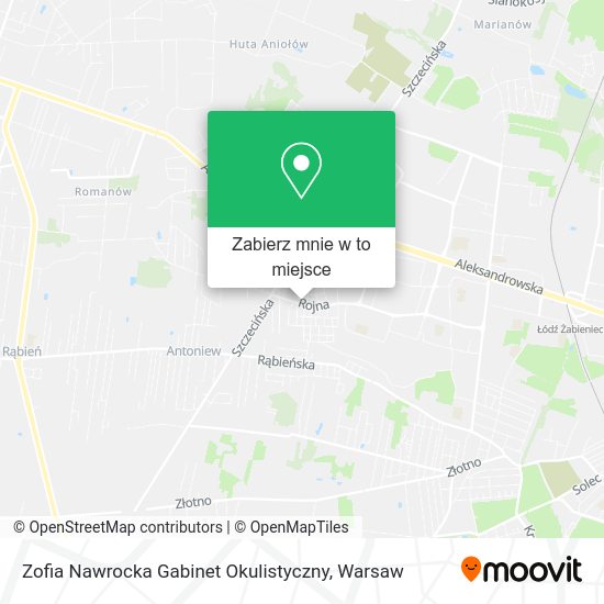 Mapa Zofia Nawrocka Gabinet Okulistyczny