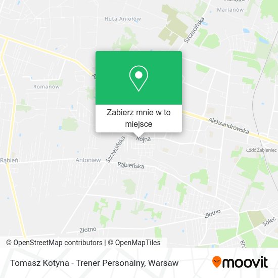 Mapa Tomasz Kotyna - Trener Personalny