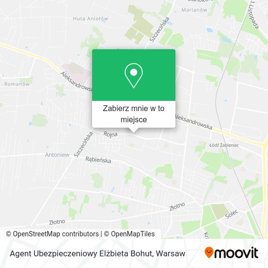 Mapa Agent Ubezpieczeniowy Elżbieta Bohut