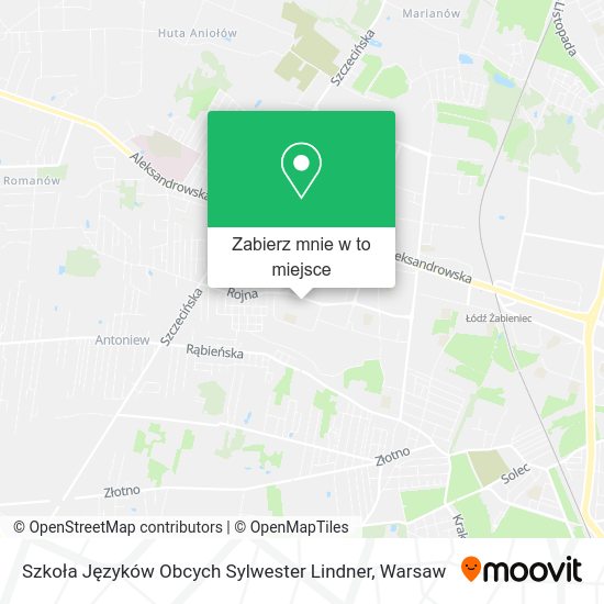 Mapa Szkoła Języków Obcych Sylwester Lindner