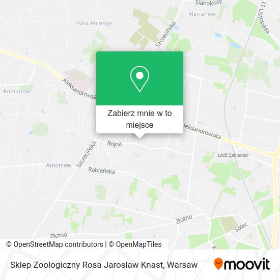 Mapa Sklep Zoologiczny Rosa Jaroslaw Knast