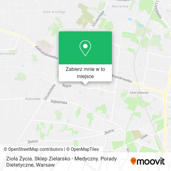 Mapa Zioła Życia. Sklep Zielarsko - Medyczny. Porady Dietetyczne