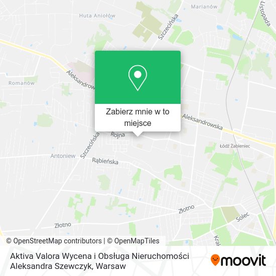 Mapa Aktiva Valora Wycena i Obsługa Nieruchomości Aleksandra Szewczyk