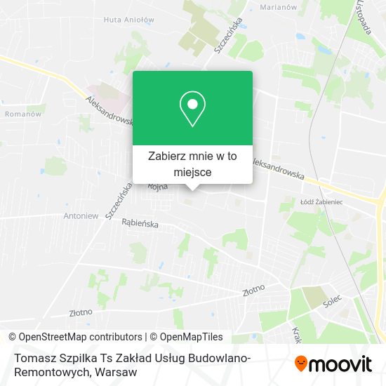 Mapa Tomasz Szpilka Ts Zakład Usług Budowlano-Remontowych