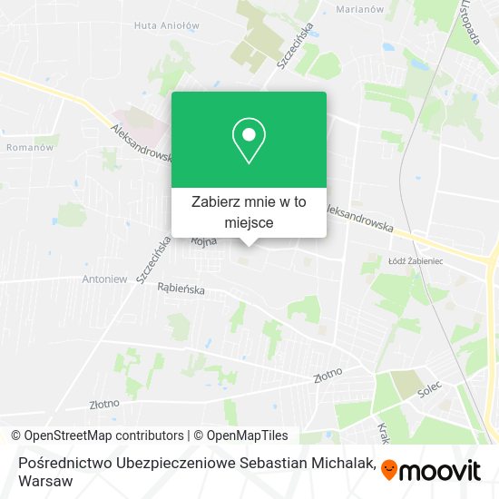 Mapa Pośrednictwo Ubezpieczeniowe Sebastian Michalak