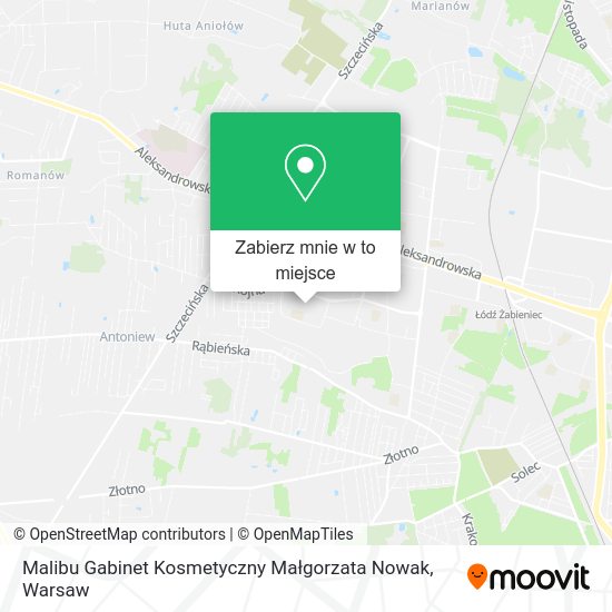 Mapa Malibu Gabinet Kosmetyczny Małgorzata Nowak