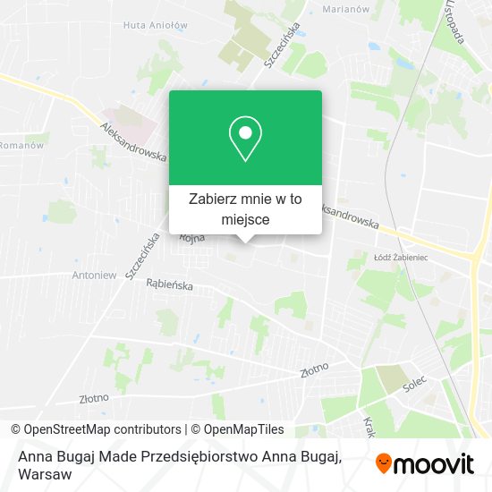 Mapa Anna Bugaj Made Przedsiębiorstwo Anna Bugaj