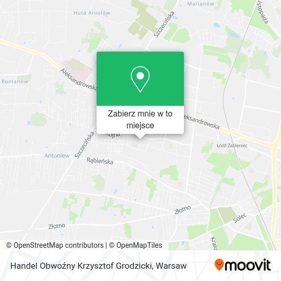 Mapa Handel Obwoźny Krzysztof Grodzicki