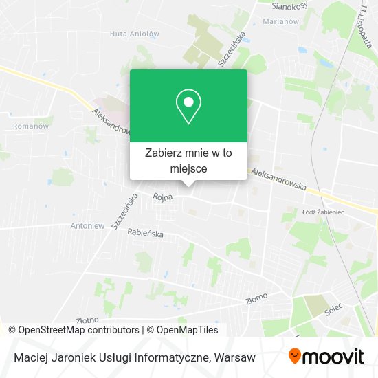 Mapa Maciej Jaroniek Usługi Informatyczne