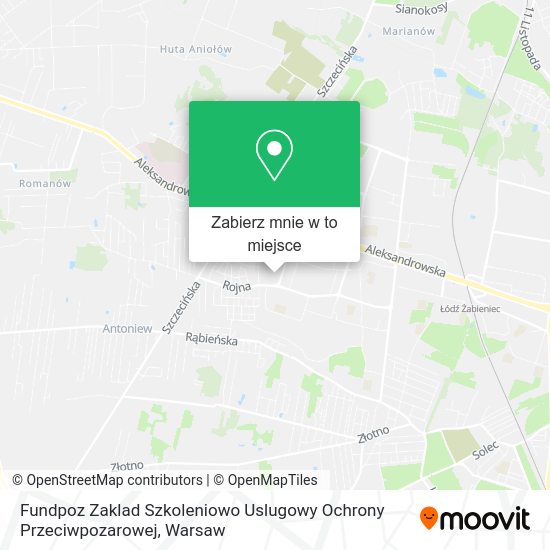 Mapa Fundpoz Zaklad Szkoleniowo Uslugowy Ochrony Przeciwpozarowej