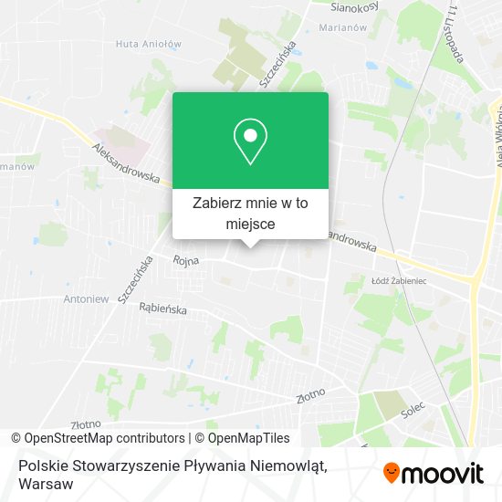 Mapa Polskie Stowarzyszenie Pływania Niemowląt