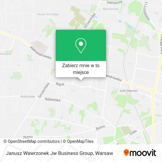 Mapa Janusz Wawrzonek Jw Business Group