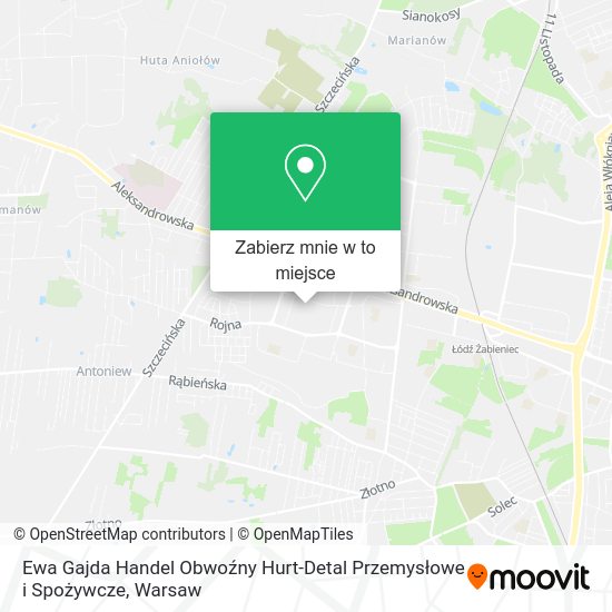 Mapa Ewa Gajda Handel Obwoźny Hurt-Detal Przemysłowe i Spożywcze