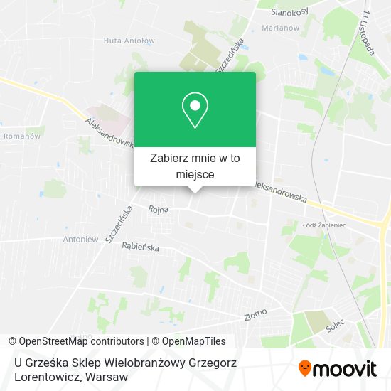 Mapa U Grześka Sklep Wielobranżowy Grzegorz Lorentowicz