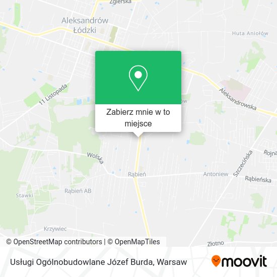 Mapa Usługi Ogólnobudowlane Józef Burda