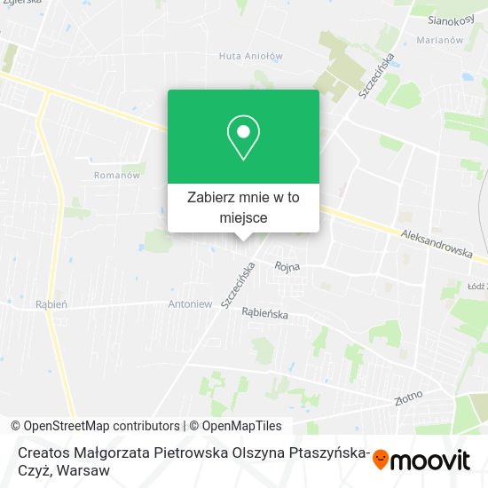 Mapa Creatos Małgorzata Pietrowska Olszyna Ptaszyńska-Czyż